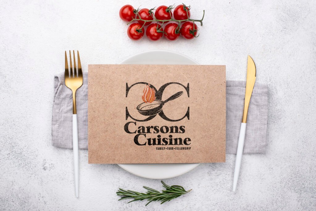 carson's cuisine dinner place mock up