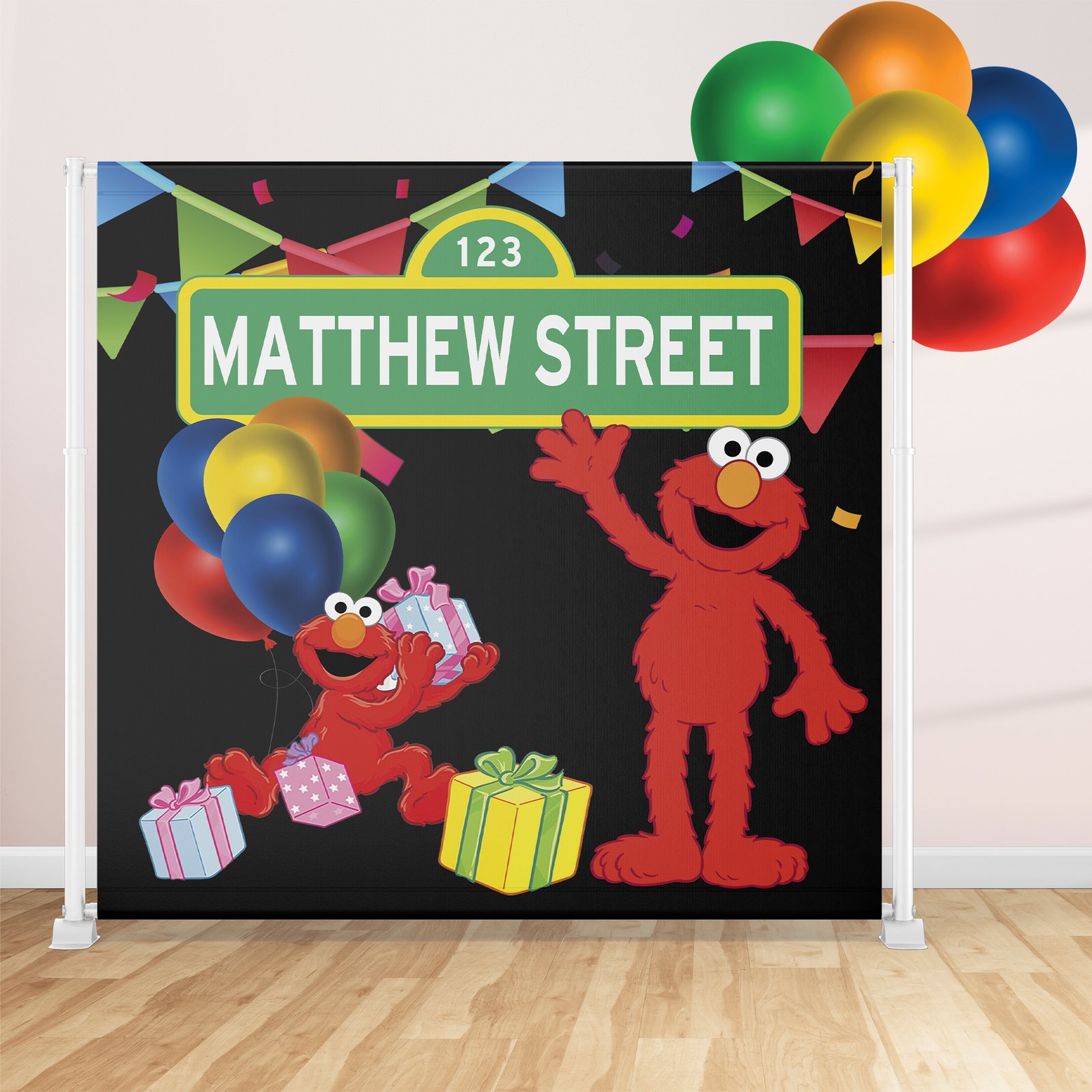 elmo party package backdrop
