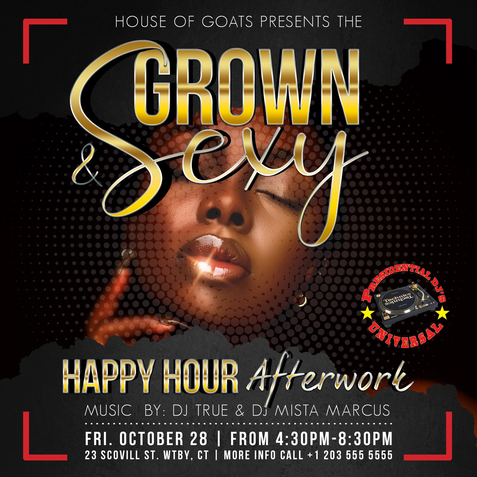 House of Goats Happy Hour Flyer
