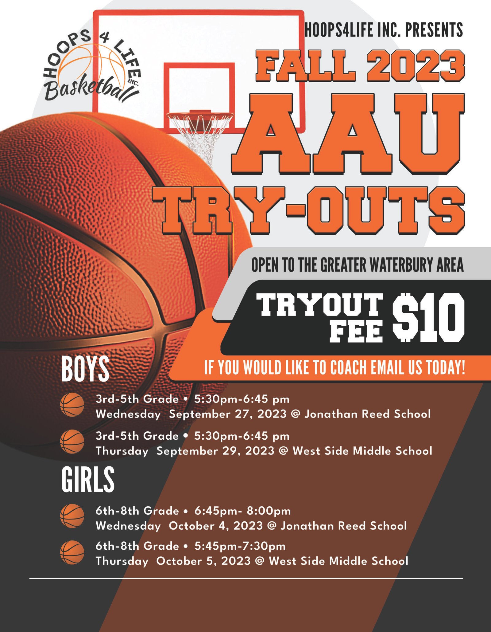 Hoops 4 Life Basketball Flyer