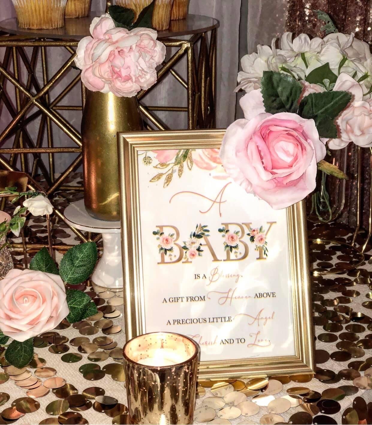 Luxury Floral Themed Baby Shower