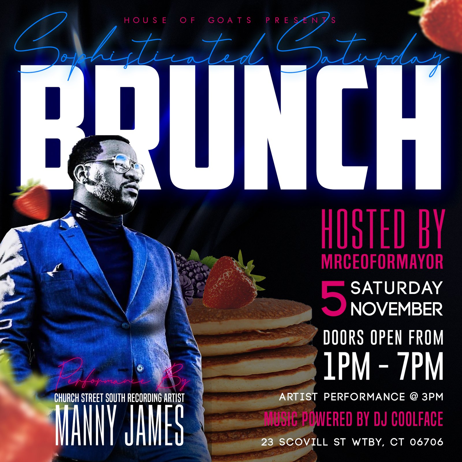 Sophisticated Saturday Brunch Flyer