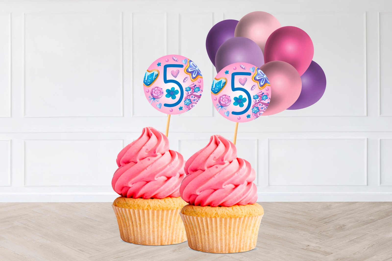 Sweet Celebration Party Package Cupcake Toppers