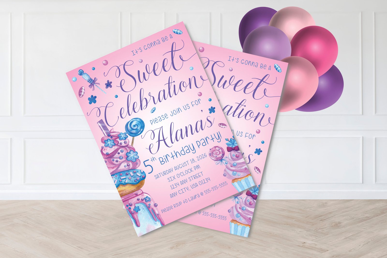 Sweet Celebration Party Package Invites