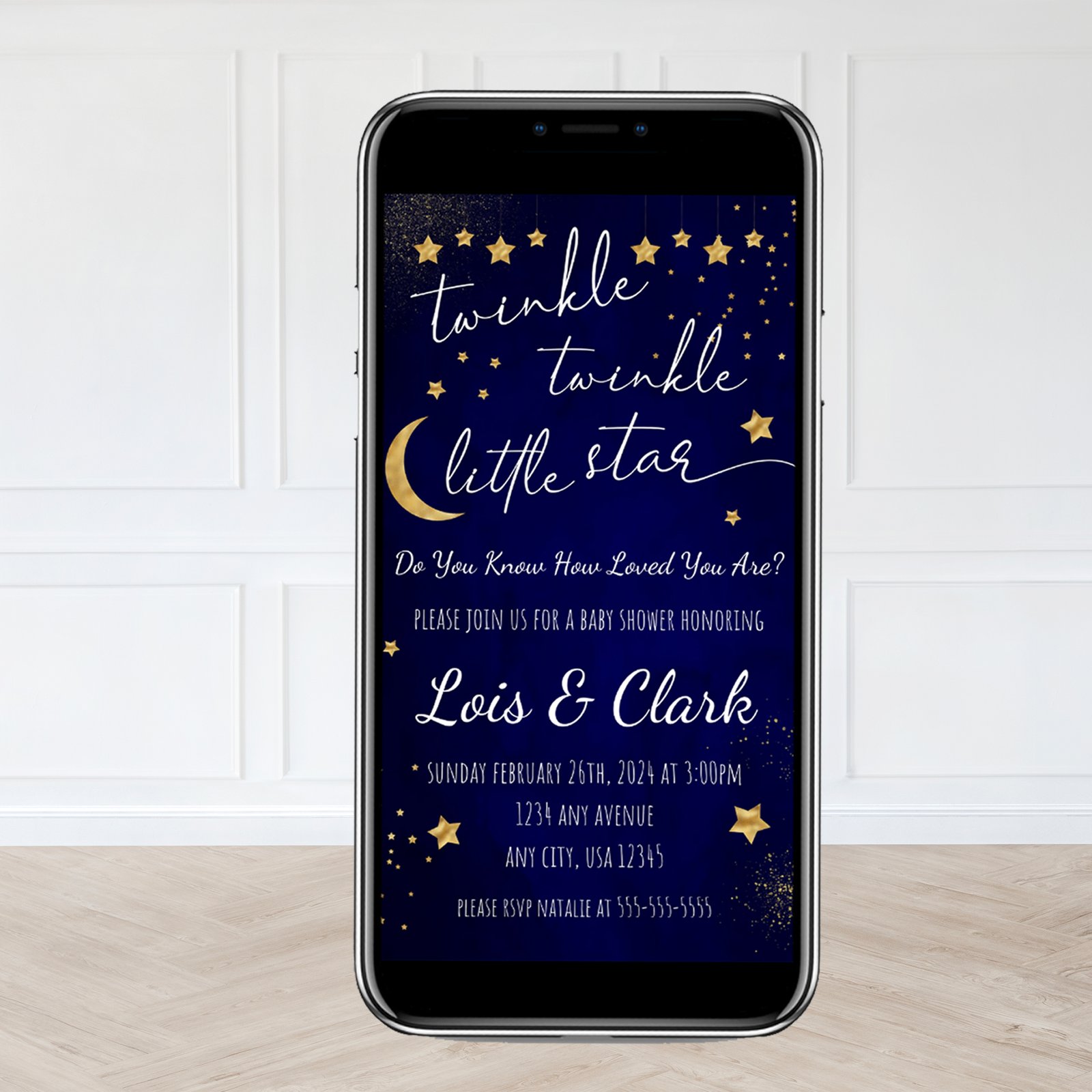 Twinkle Twinkle Phone Invitation