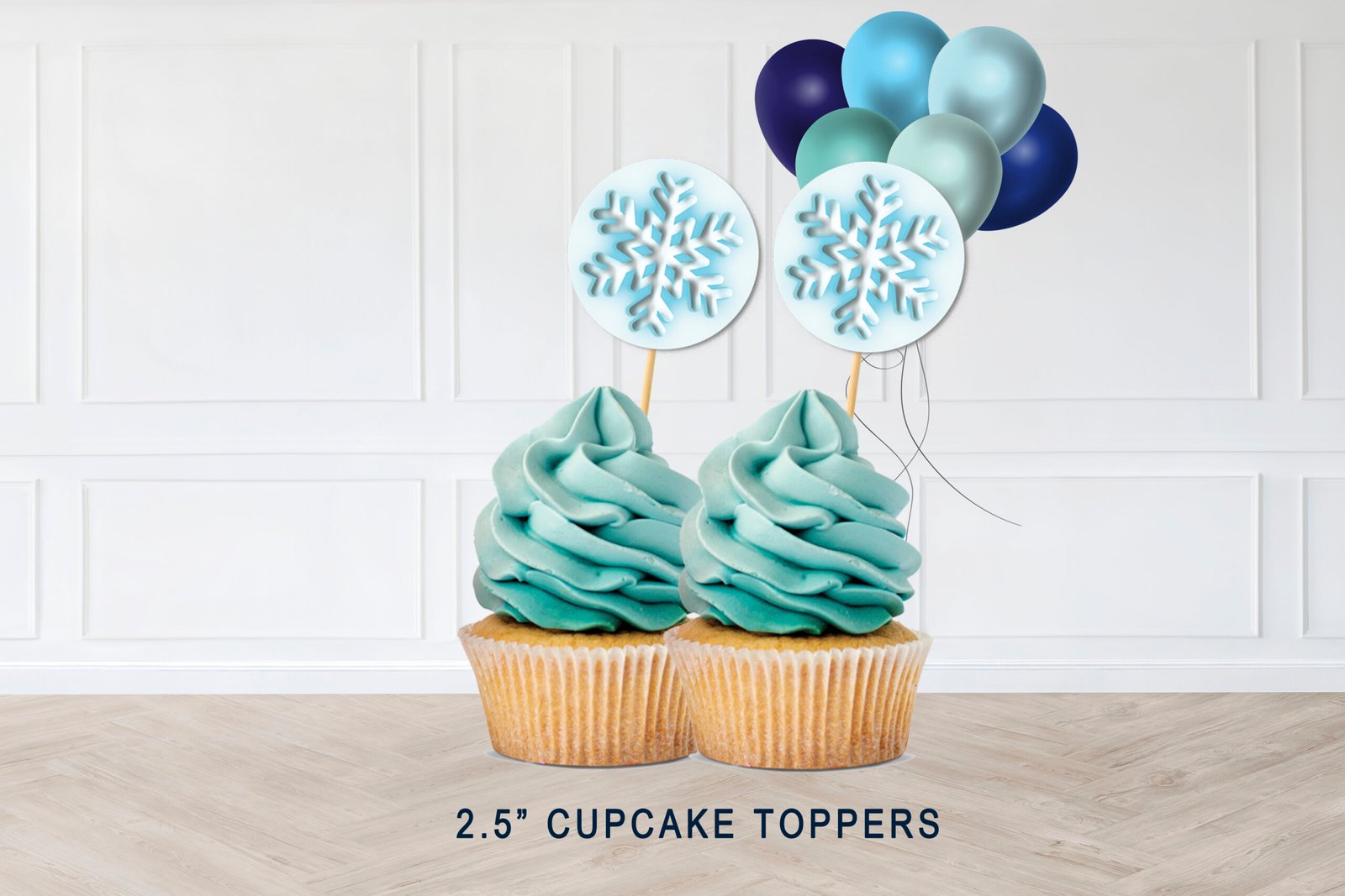 Winter Wonderland Party Package Cupcake Toppers