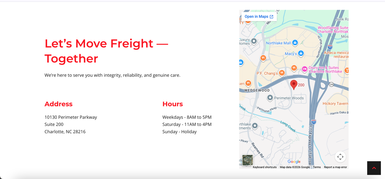 Carolina Cargo Solutions Screen Grab 3