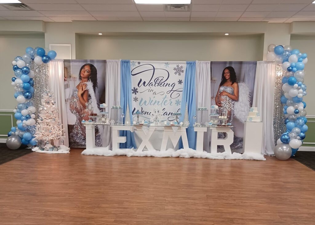 winter wonderland baby shower backdrops 1